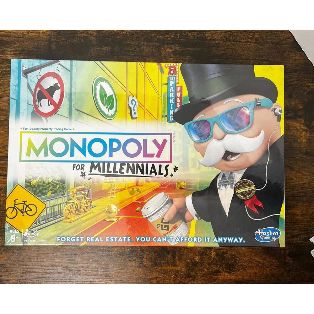Monopoly for Millennials Board Game Hasbro Family Night New Sealed 2018